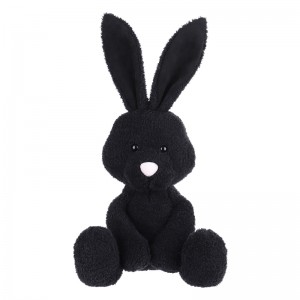 М’які плюшеві м’які іграшки «Абрикосовий баранчик», оксамитовий чорний зайчик