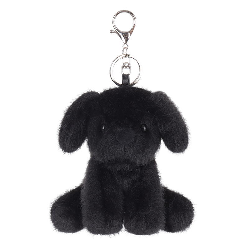 Apricot Lamb® Black Labrador Key Chain Stuffed Animal Soft Plush Toys