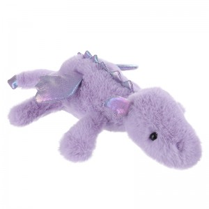 Aprikožu jēra purpursarkana guļoša pūķa pildīta dzīvnieka mīkstas plīša rotaļlietas