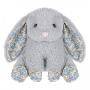Зардолуи Барраи Field Bunny-сабук хокистарӣ мариновани Animal Soft Plush бозичаҳои