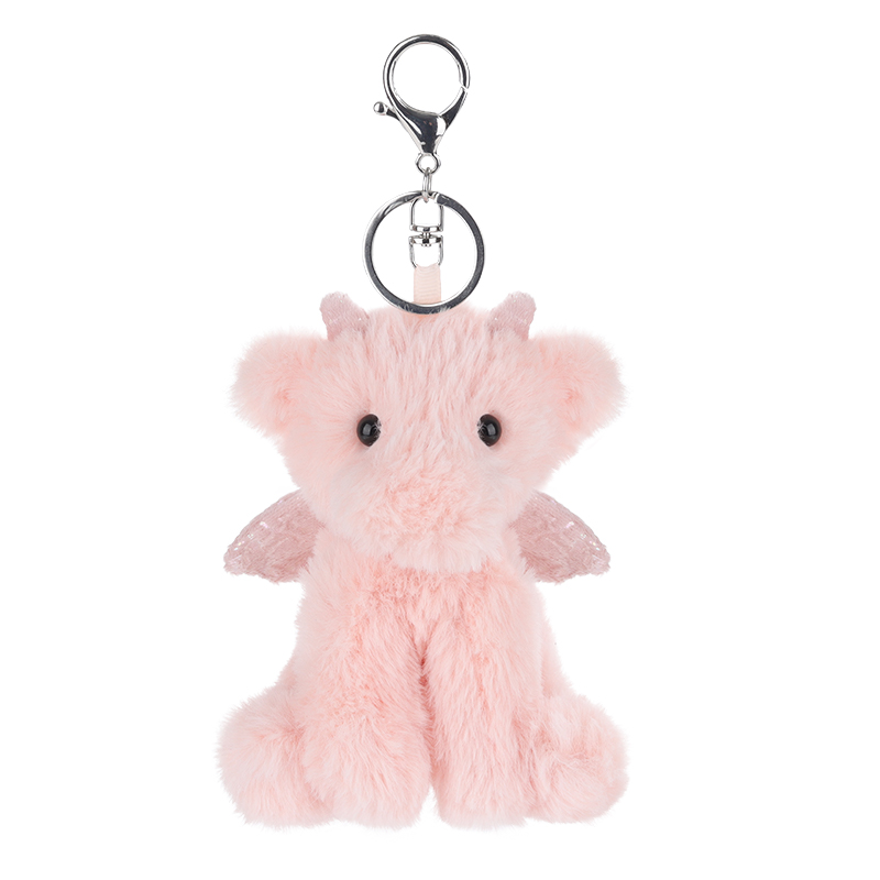 Apricot Lamb keychain-pink dragon Stuffed Animal Soft Plush Toys