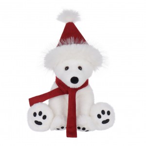 जर्दाळू कोकरू ख्रिसमस पांढरा ध्रुवीय अस्वल चोंदलेले प्राणी सॉफ्ट प्लश खेळणी