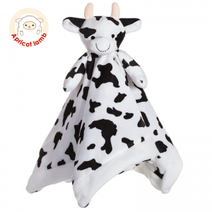 Super soft Apcriot Lamb Cow Security Blanket