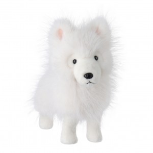 ألعاب قطيفة ناعمة على شكل خروف المشمش والثلج على شكل كلب ساموييد