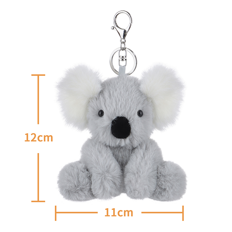 Apricot Lamb Cute Toys Պլյուշ Smart Koala լցոնած Կենդանիների Keychain