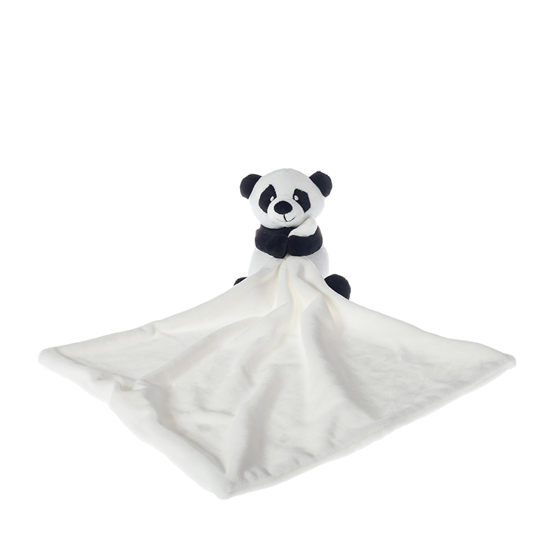 Apicot Lamb Plush Toy Panda Tsaro Blanket Baby Lovey Cushe Dabba