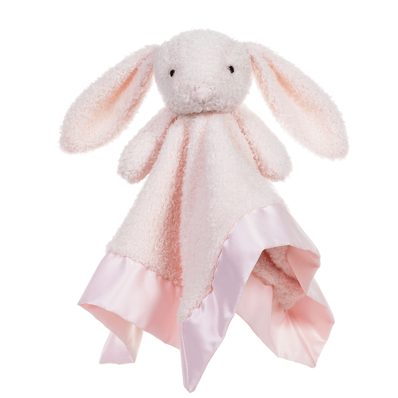 Apicot Lamb Plüsch Toy Pink Bunny Kanéngchen Sécherheetsdecken Baby Lovey Gestoppt Déier