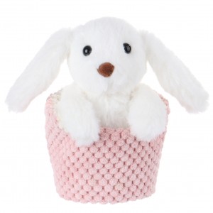 Apricot Lamb Teacup Bunny-Pink بھرے جانوروں کے نرم آلیشان کھلونے