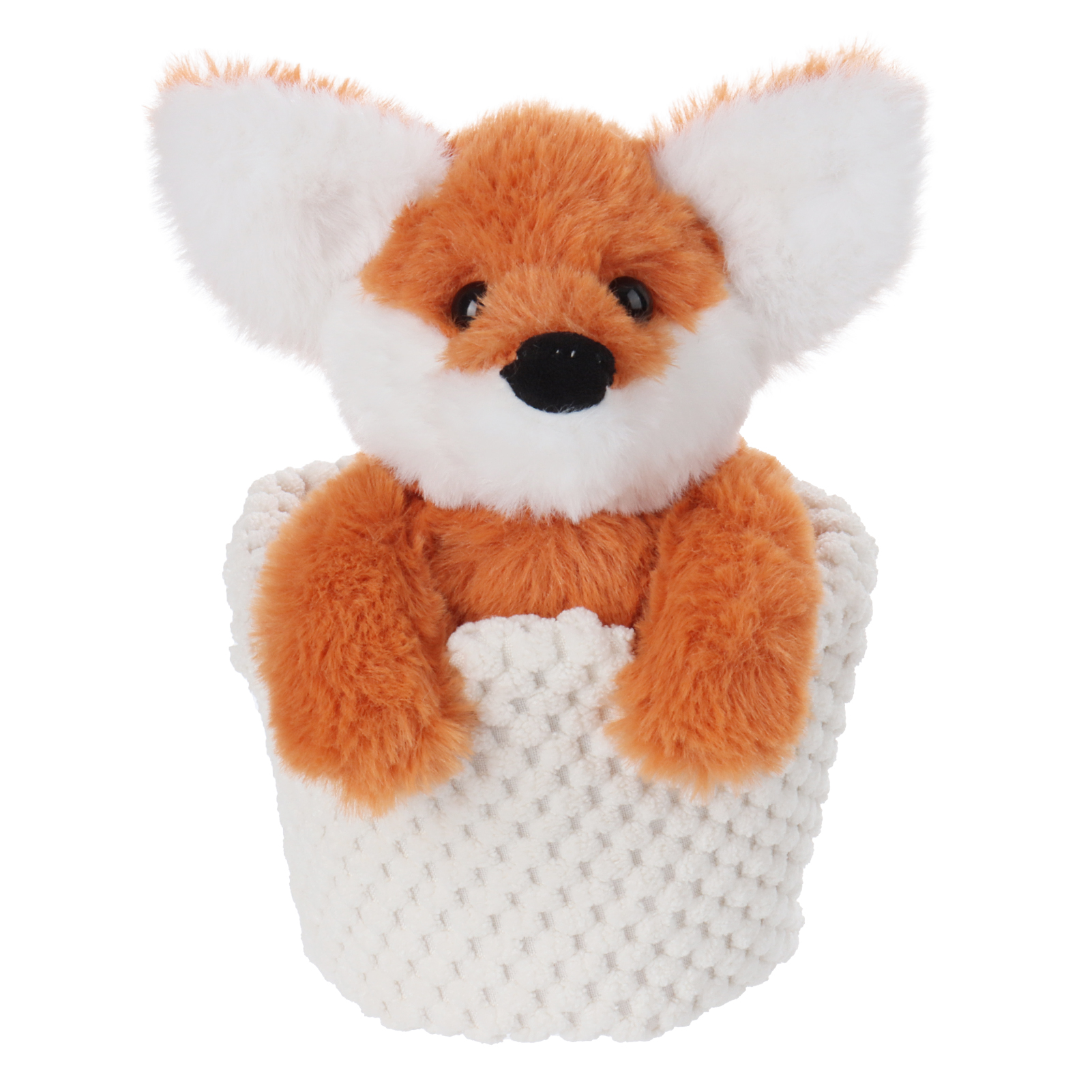 Ծիրանի գառան թեյի բաժակ Fox լցոնած կենդանիների փափուկ պլյուշ խաղալիքներ