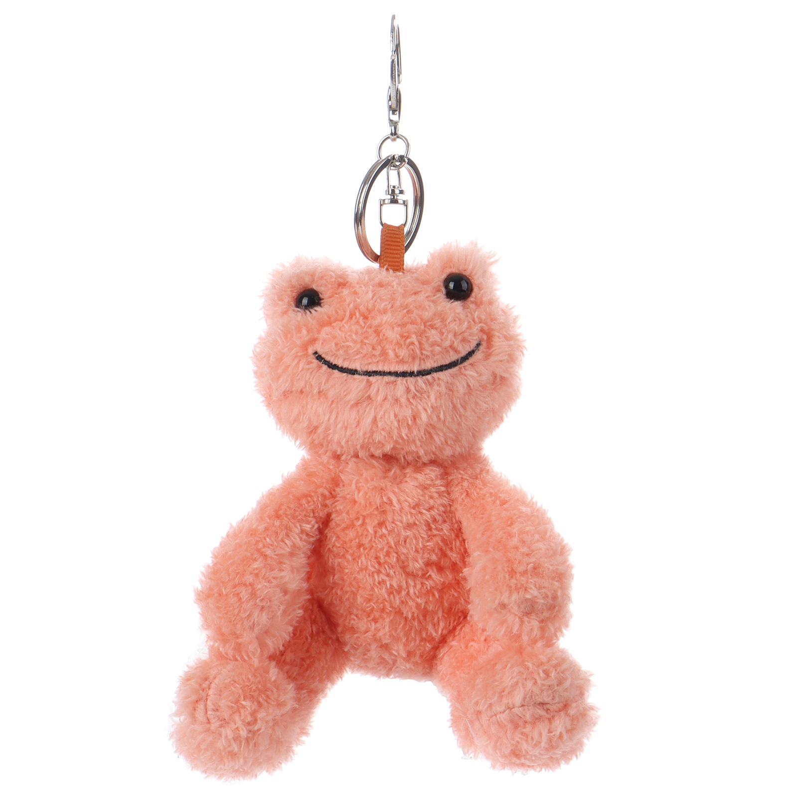 Apricot Lamb Velvet Frog Keychain-Olane Stuffed Animal Soft Plush Keychain