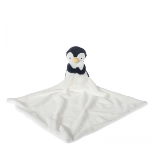 China wholesale Baby Comforter Blanket Factories –  Apricot Lamb Black Penguin Security Blanket – LERONG TOYS