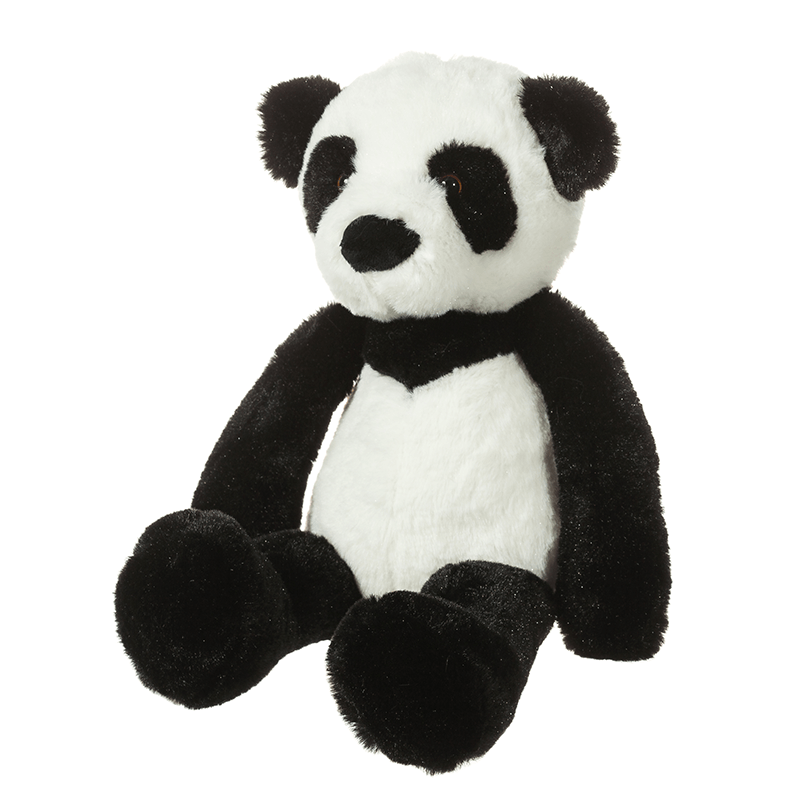 Μαλακά βελούδινα παιχνίδια με βερίκοκο αρνί Μαύρο Panda Γεμιστά Ζώα