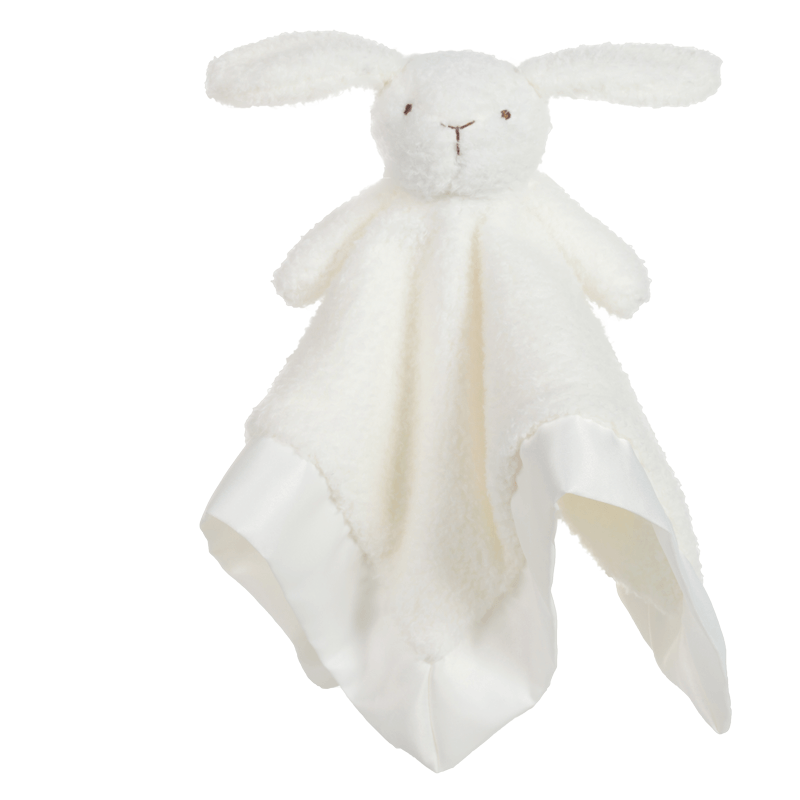 Apicot Lamb Plush Toy White Bunny Security Blanket Baby Lovey Stuffed Animal
