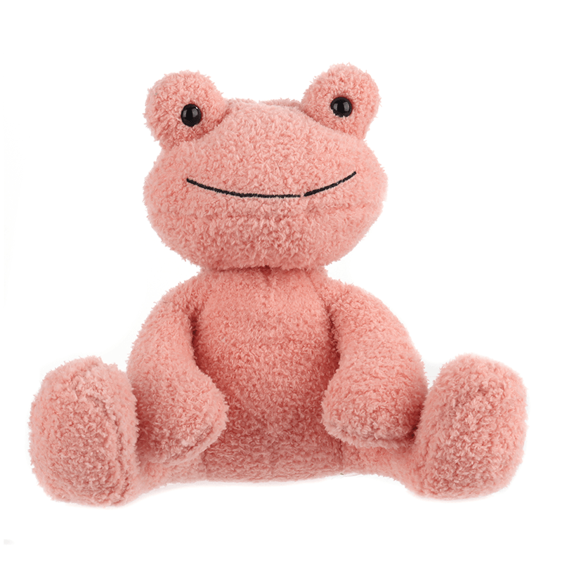 М’які плюшеві іграшки «Абрикосове ягня» темно-рожева оксамитова жаба