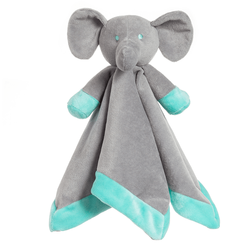 Apicot Lamb Plush Toy Gray Elephant Security Blanket Baby Lovey Dolması