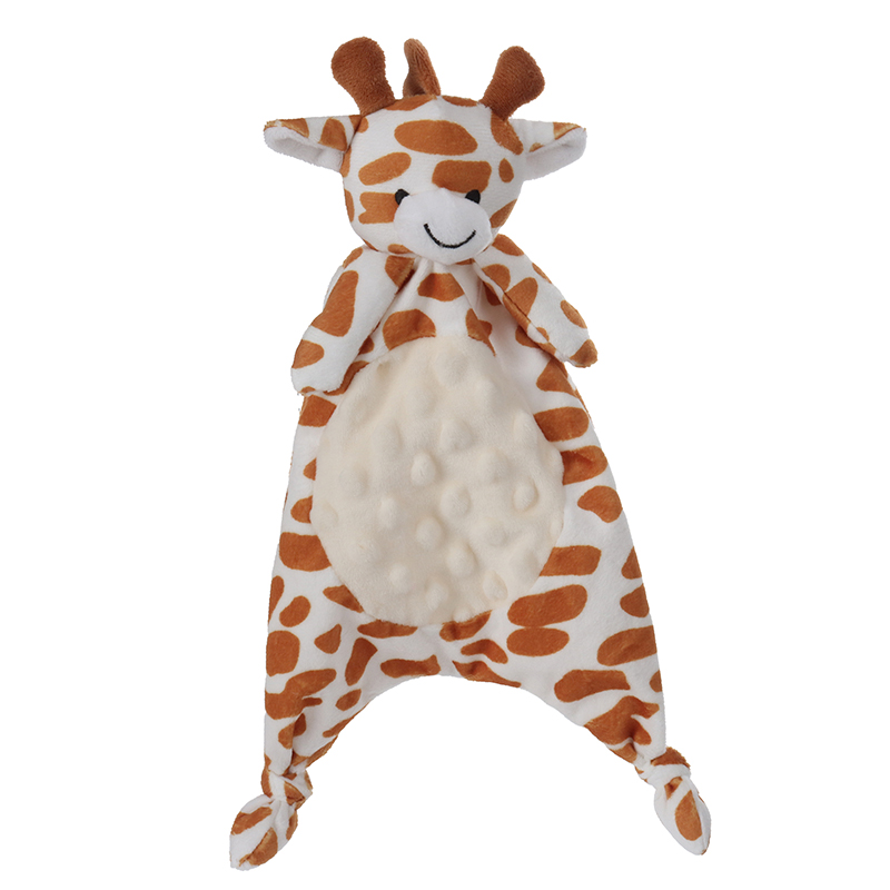 Apicot Lamb Plush Toy Bub- Giraffe Security Blanket Baby Lovey Stuffed Animal