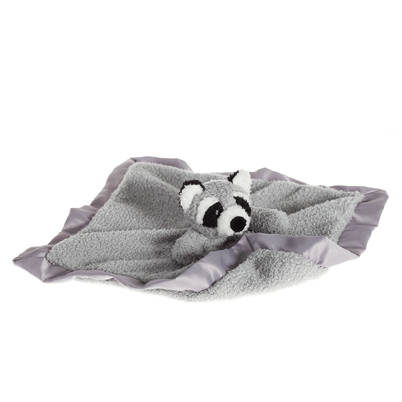 Apicot Lamb պլյուշ խաղալիք Raccoon անվտանգության վերմակ Baby Lovey լցոնված կենդանի