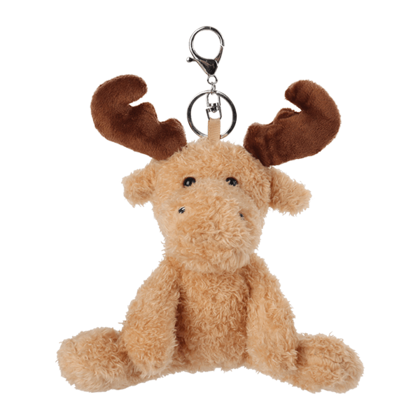 Konyana ea Apricot Plush Velvet Reindeer Stuffed Animal Keychain