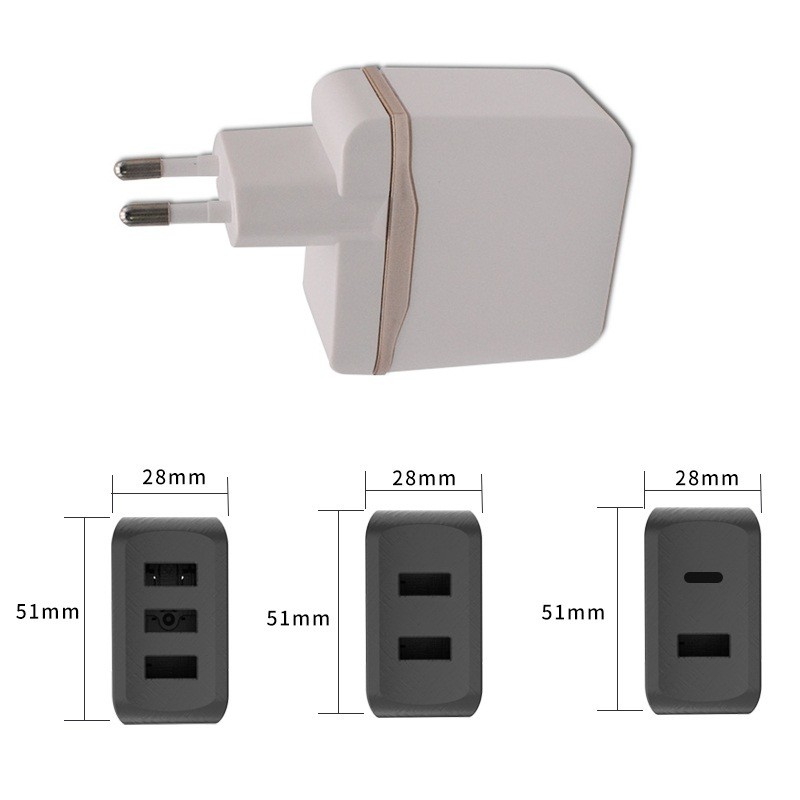 Eropa Adaptive Fast Charging Wall Charger 36w Tipe C Pd Power Adapter Best Quick Charge 3.0 Wall Charger