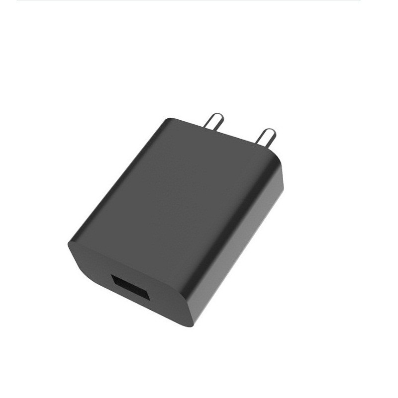 India Fast Charger Adapter 5V Nástenná nabíjačka pre iPhone 12W USB Nástenná mobilná nabíjačka Biela a Čierna