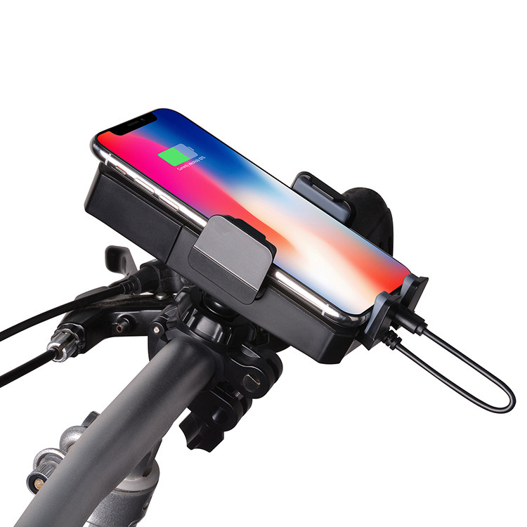Nabíjateľný 5200 mAh odnímateľný držiak telefónu na bicykel