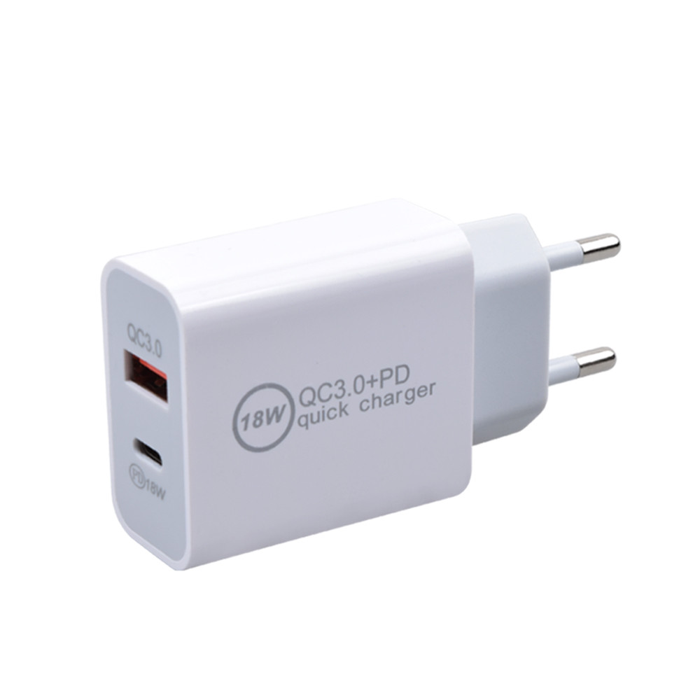 Qualcomm 3.0 Quick Charge 2 Port 18W USB C vegghleðslutæki