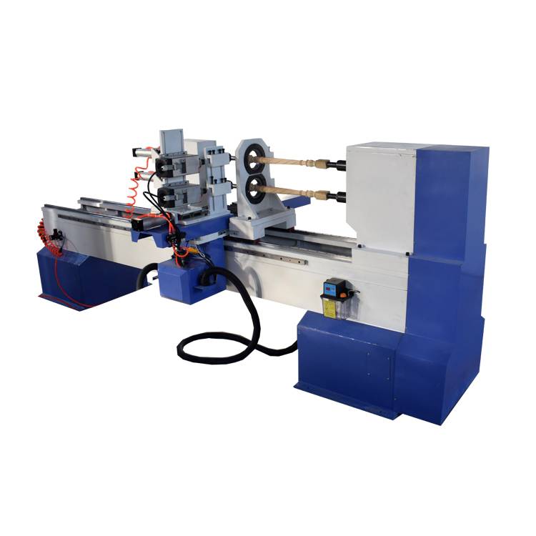 Jinan Sale 2 Spindles Turning Working Wood Lathe Machine for Table Legs Stairs Featured Image