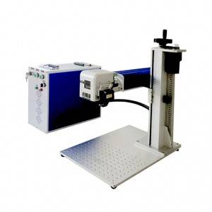 Mini stroj za lasersko označevanje kovinskih vlaken z močjo 20 W za plastično gumo, aluminij