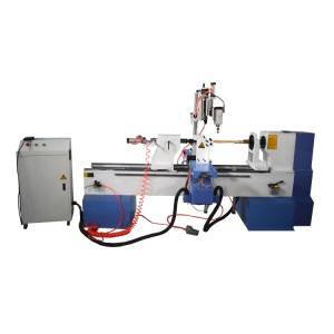 Wood Turning Single Axis One Spindle Lathe Machine for staircase columns