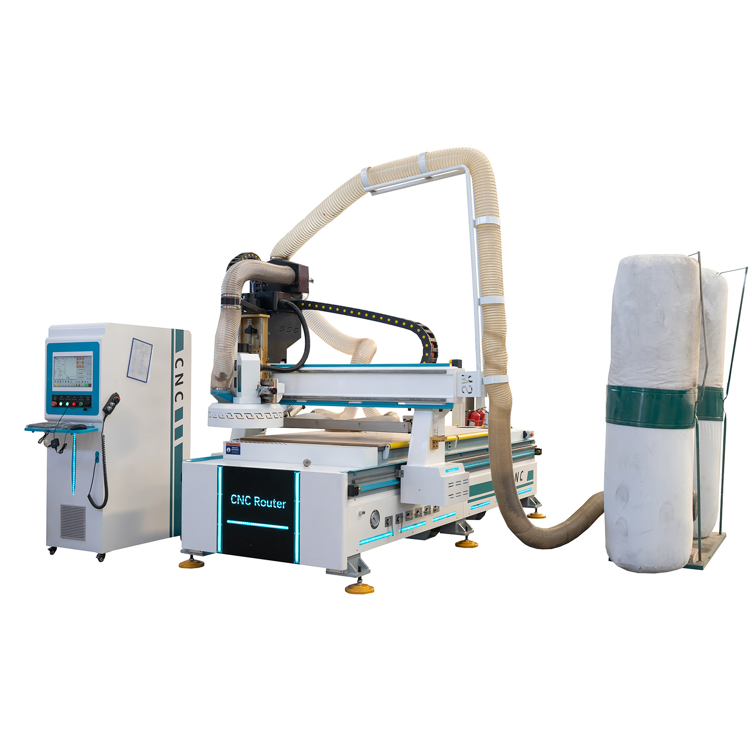 Široko uporabljen CNC stroj za avtomatsko menjavo orodij za graviranje in rezanje lesa za obdelavo pohištva