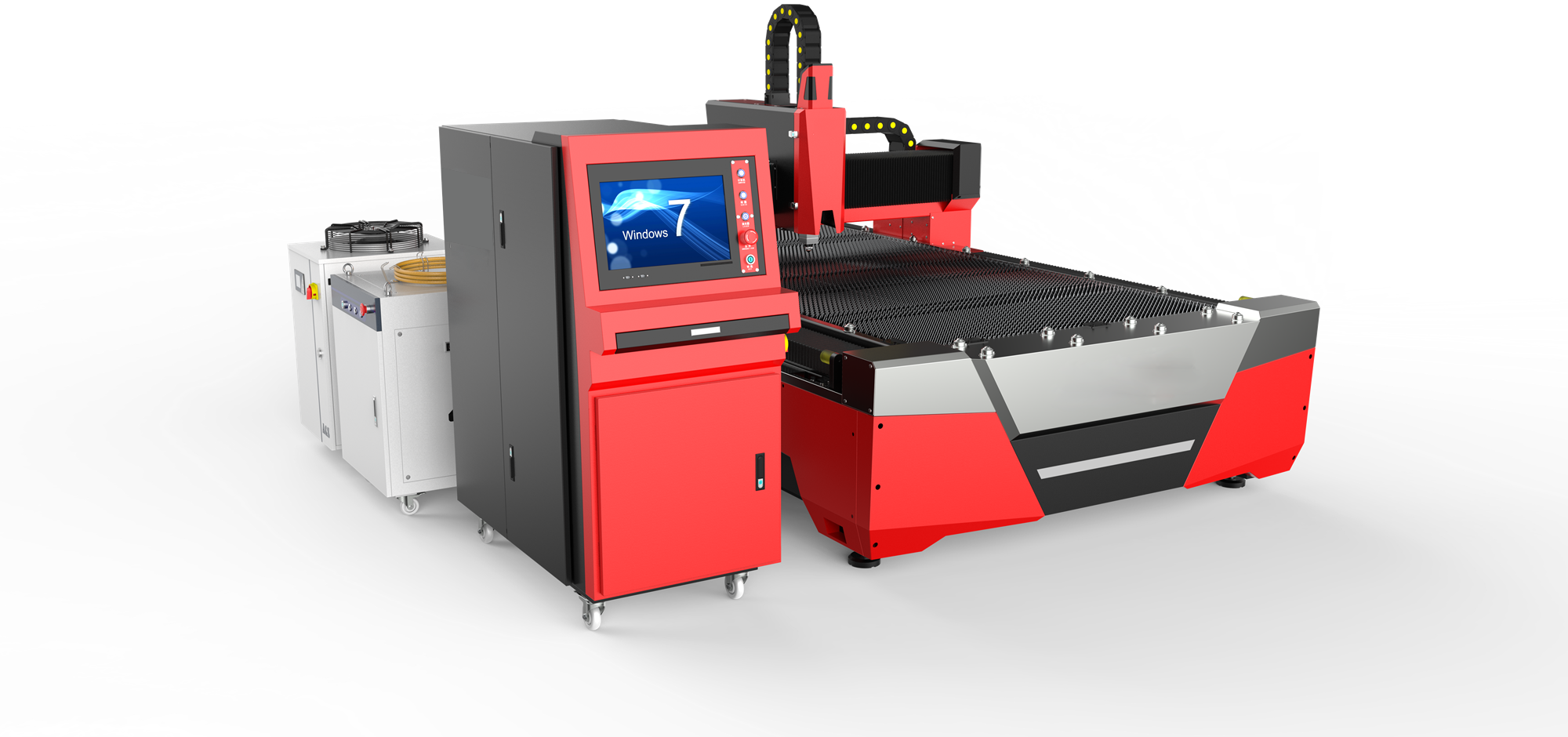 4000W High Precision Metal Fiber Laser Cutting Machine bakeng sa Stainless Aluminium Steel Sheet