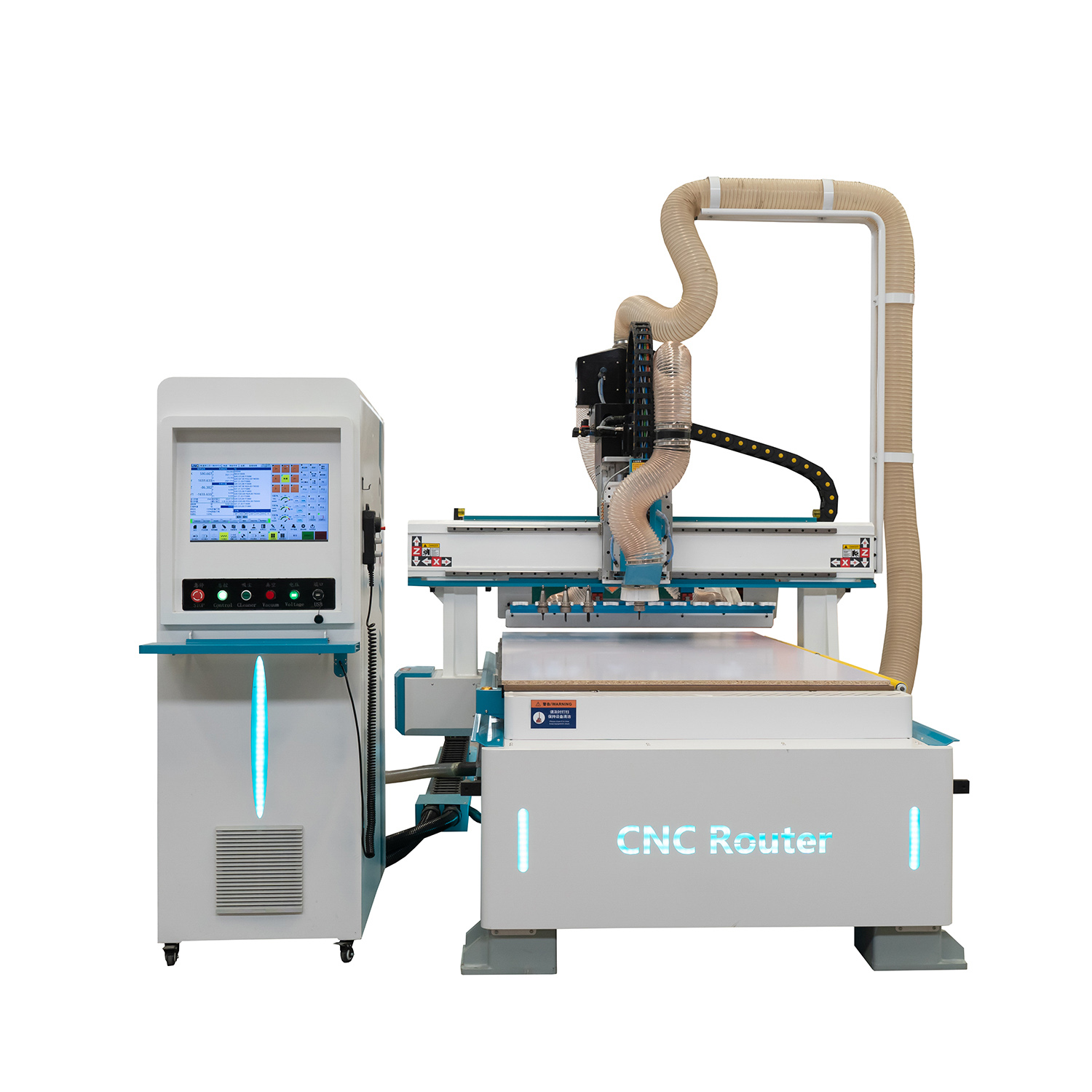 Automatisk 1325 3-axlig trä CNC-router trädörrskärningsmaskin för akrylaluminium