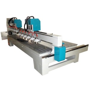 APEX CNC Router Multi-heads 3D with 12 Spindles and Rotary Table