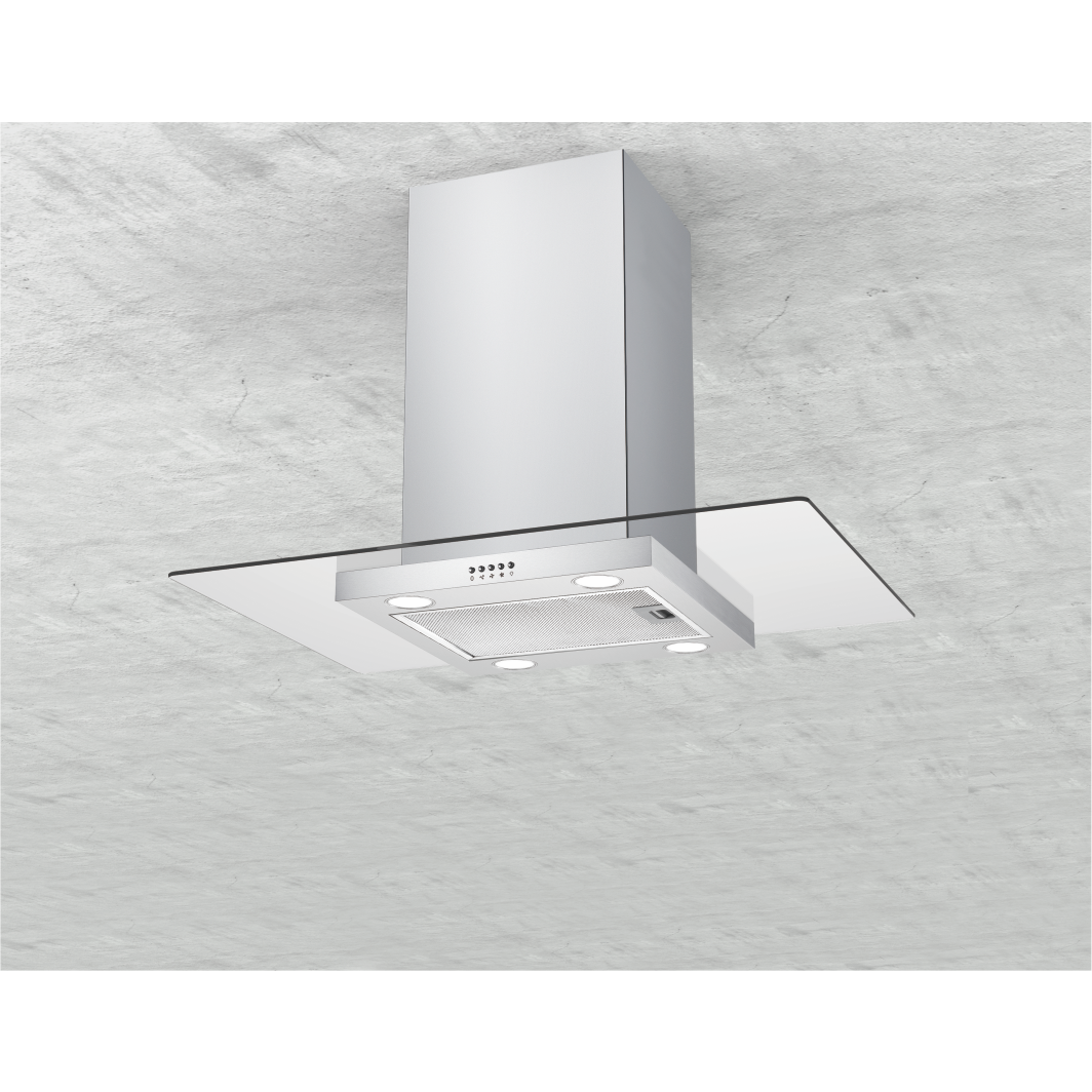 Wholesale China Under Cabinet Range Hood Manufacturers Suppliers - 90cm Traditional Flat Glass Island Hood 801 – ARCAIR
