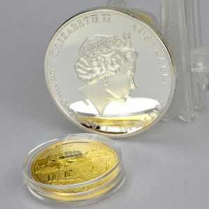Labas kvalitātes dizains Padariet savu smagnēju, izmantojot zeltītu šķembu monētu kastīti, pielāgotas suvenīru senās monētas