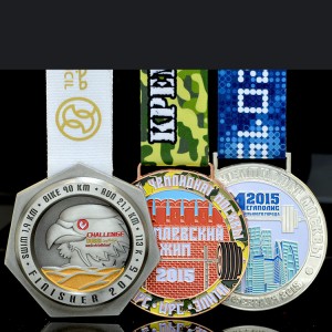 Оор атлетика медалы Бажы логотиби металл оюп түшүрүлгөн медаль