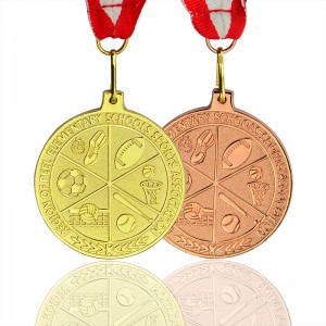 Tillverkare Blank Sublimation Karate Marathon Trophy och Metal Löpning Sport Militära anpassade medaljer med band