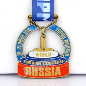 Sublimare Goliți Logo-ul de aur Blank Metal Personalizat Provocare școlară Premiu Medalie de onoare Climb Desert Maraton alergare Medalii