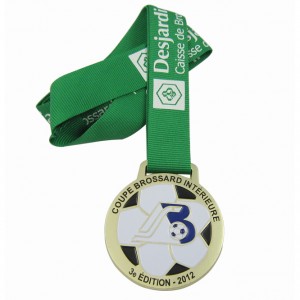 Medalla de fútbol de esmalte suave estadounidense de aleación de zinc personalizada diseño barato para reunión deportiva