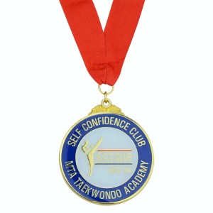 Onye na-ebu ihe nrite China Plating Glod Custom Metal Taekwondo Medal Holder