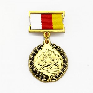 Grosir Sports Metal Alloy Award Vintage Personalized Custom Medal Military Enamel Medal Badge