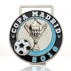 Didmeninė gamyklos individualaus dizaino pigaus futbolo medalis