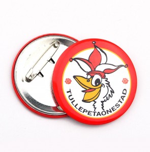Fabbrica di badge per bottoni che fornisce badge stagnato personalizzato con spilla da balia