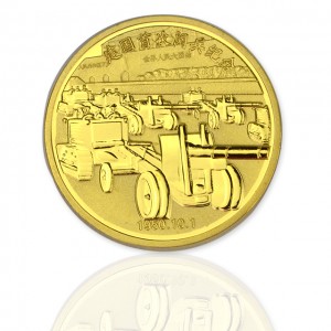 Egzanp gratis Custom Logo 2D Design Souvenir Evènman Istorik pyès monnen Antique Gold Metal Militè Defi pyès monnen