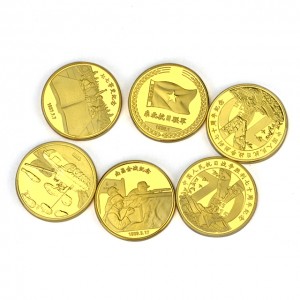 Bezplatná vzorka vlastného loga 2D dizajn Suveníry Historické udalosti Mince Starožitné zlaté kovové vojenské výzvy