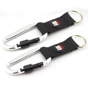 Hot Sale Fashion Personalized 25mm Short Lanyard Aluminum Climbing Clip Carabiner Hook Key Chain