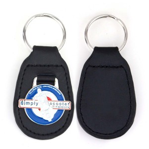 Nije Key Ring Sublimation Metal Key Chain Oanpaste namme Leather Keyholder Auto Keychain Key Holder Mei Souvenir Logo