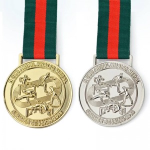 Sublimaasje Marathon Sport Running Race Medal Oanpaste 3D Gouden Sliver Medal en Trofeeën Metalen Track En Field Medaljes