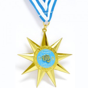 Benotzerdefinéiert Medaillon Die Cast Metal Badge 3D Krich Militär Medaillen a Auszeechnunge Medal Of Honor Mat Ribbon Medal Badge
