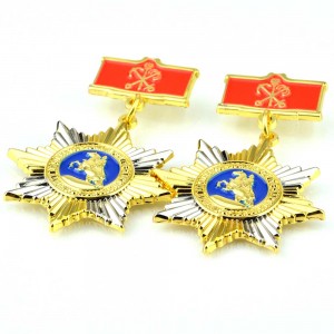 Marathon Sports Personalized Award Medailon Vlastní sublimace ze slitiny zinku 3D gravírování kovu Zlatá suvenýrová vojenská medaile